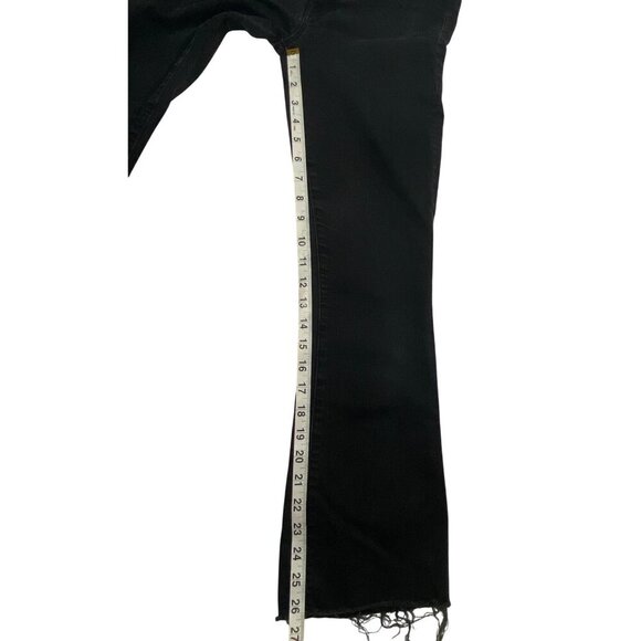 Mother The Hustler Ankle Fray Jeans in Not Guilty washed black women’s 27 - Picture 14 of 16